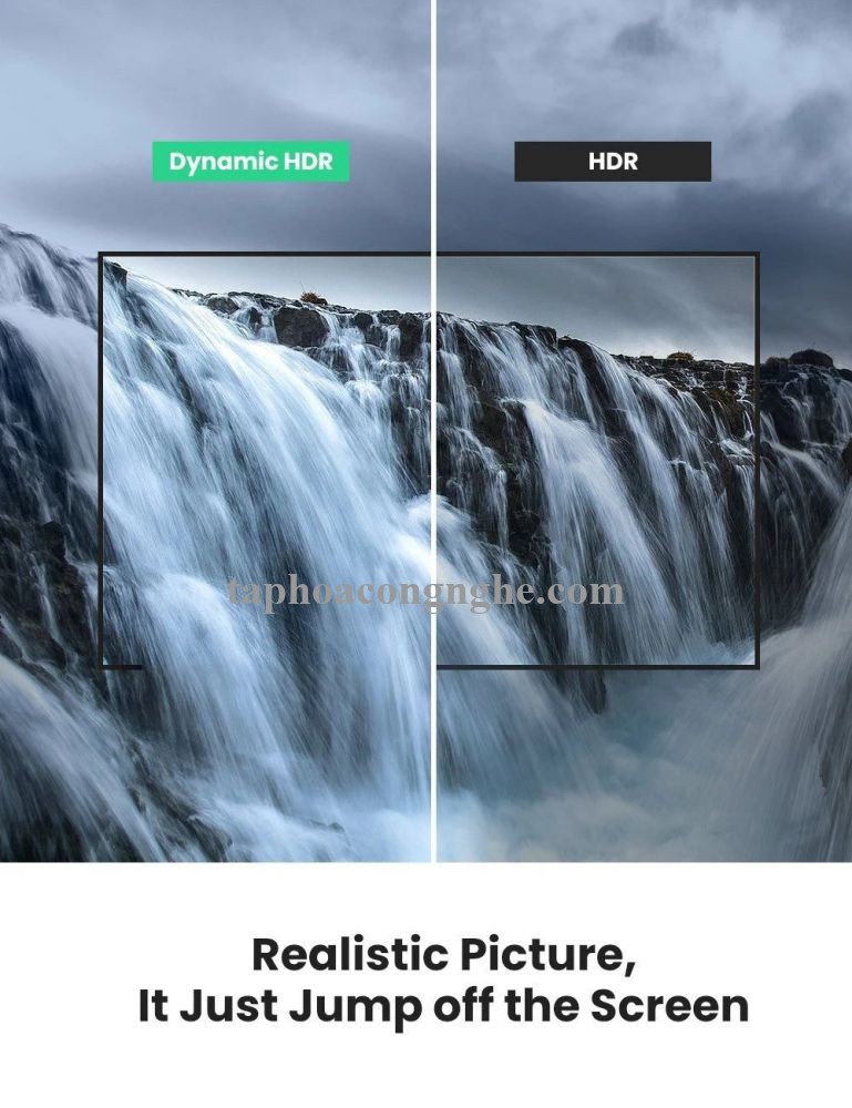 Ugreen 80404 3M 2.1 8K 60Hz 48Gbps 4k 120 hz màu đen Cáp HDMI 2.1 độ phân giải siêu Cao HD140 30080404